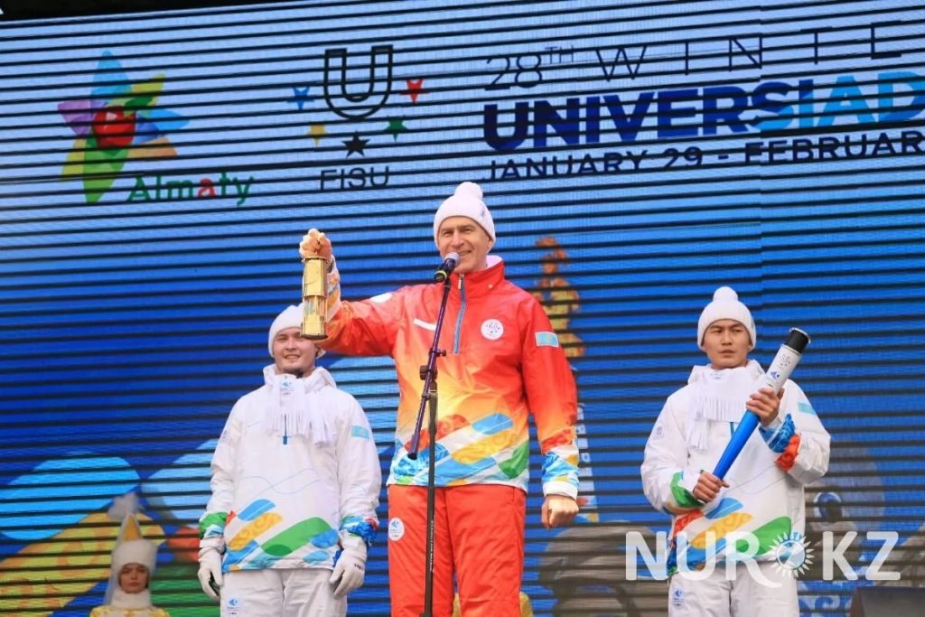 В Алматы прошла эстафета Огня Универсиады-2017