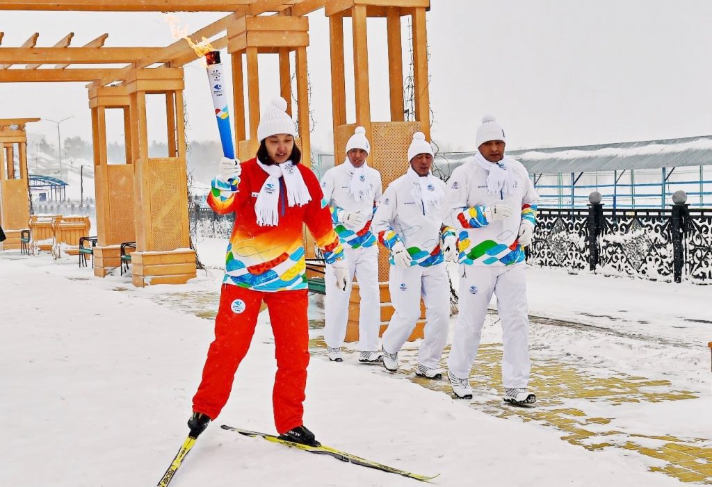 Torchbearers in Pavlodar successfully held the Universiade torch relay